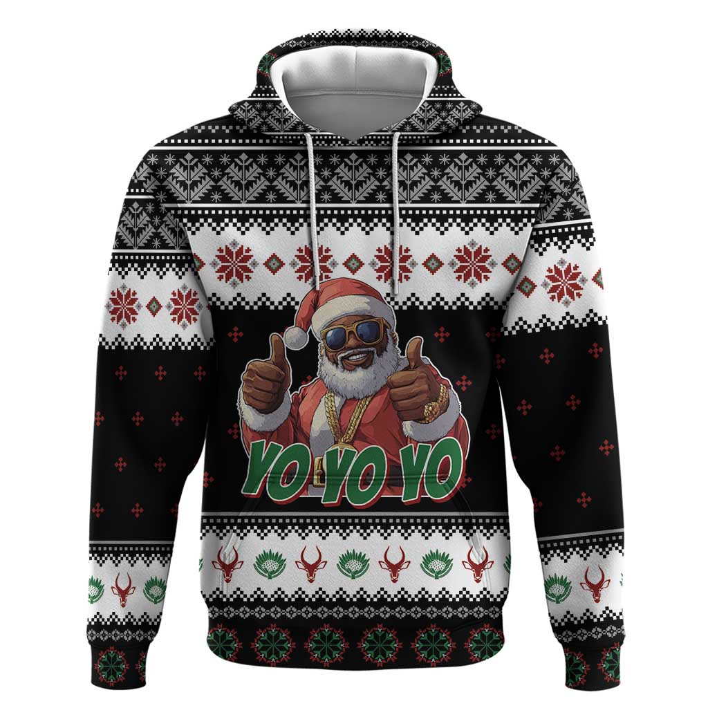 South Africa Christmas Hoodie Hip Hop Santa Claus LT05