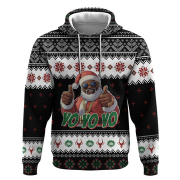 South Africa Christmas Hoodie Hip Hop Santa Claus LT05