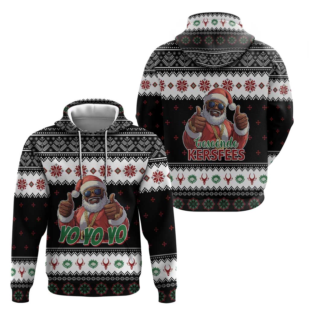 South Africa Christmas Hoodie Hip Hop Santa Claus LT05