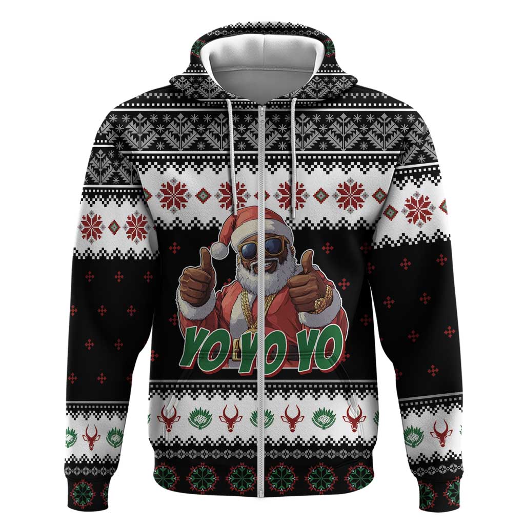 South Africa Christmas Hoodie Hip Hop Santa Claus LT05