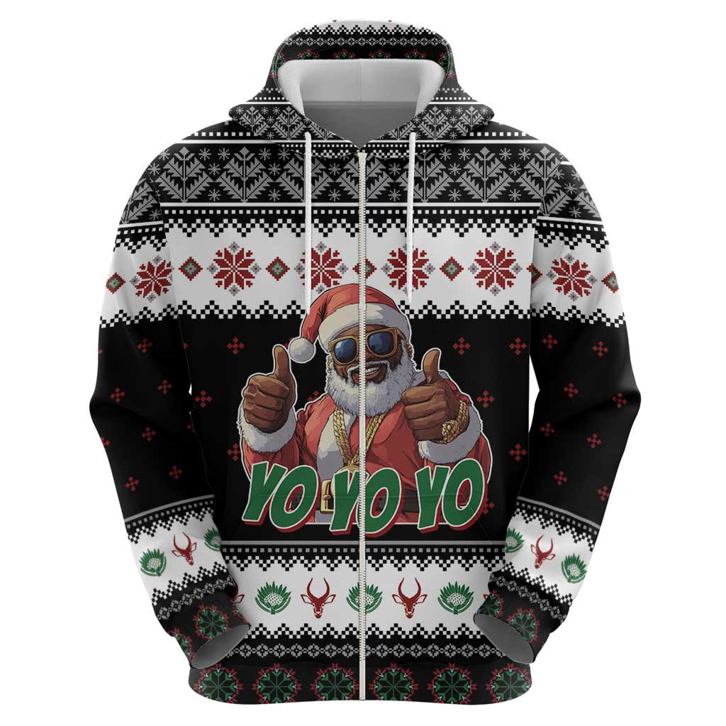 South Africa Christmas Hoodie Hip Hop Santa Claus LT05