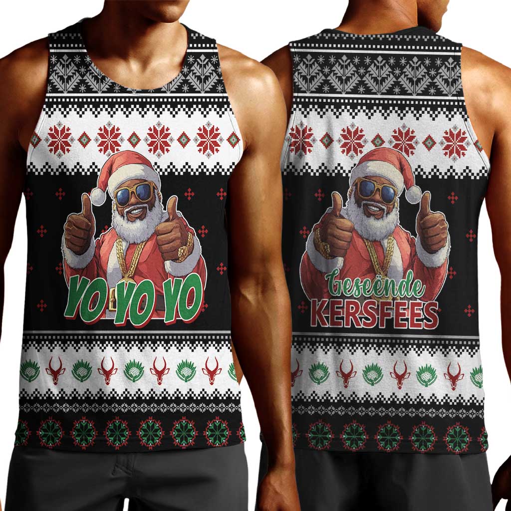 South Africa Christmas Men Tank Top Hip Hop Santa Claus LT05