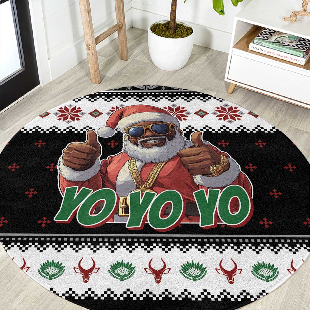 South Africa Christmas Round Carpet Hip Hop Santa Claus LT05