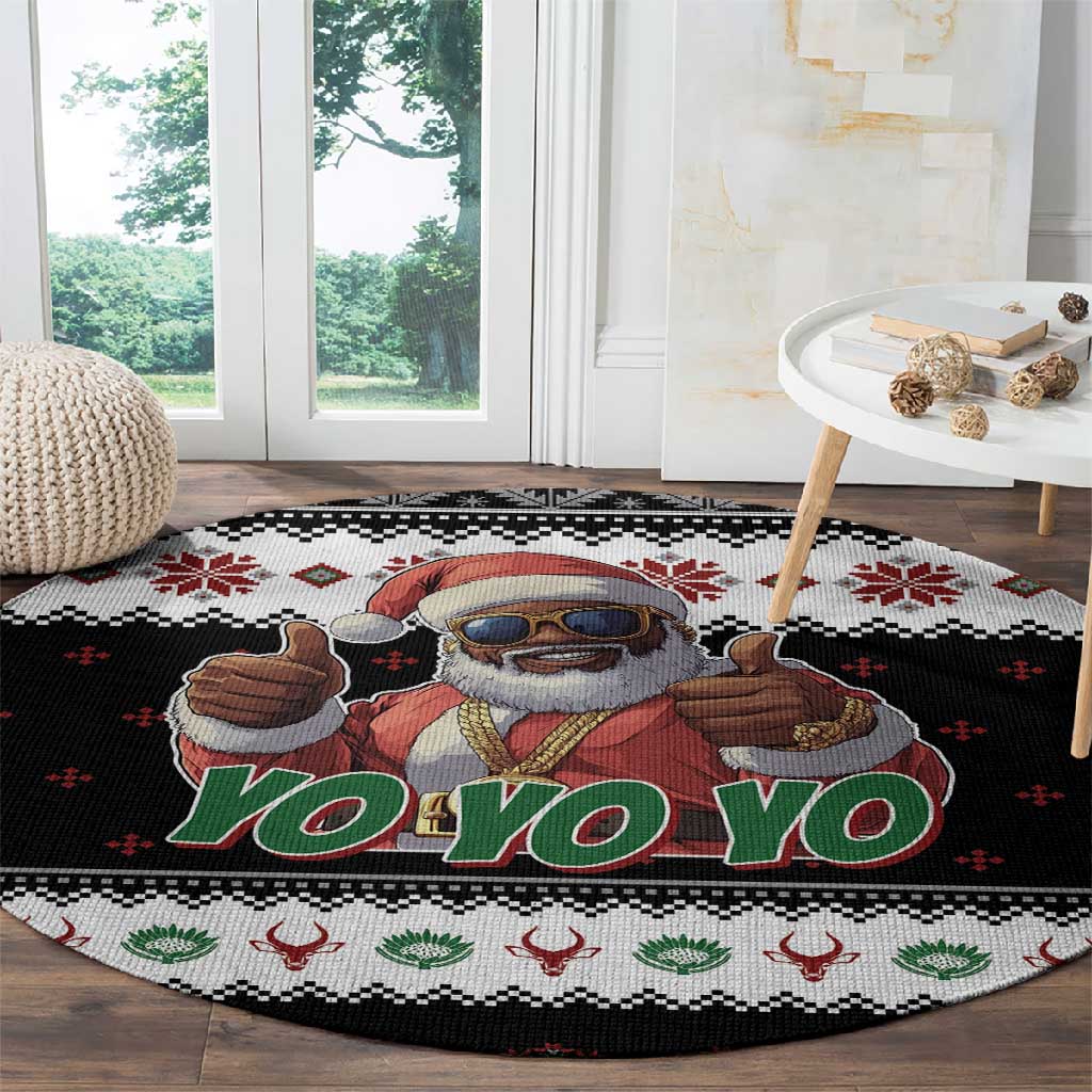 South Africa Christmas Round Carpet Hip Hop Santa Claus LT05