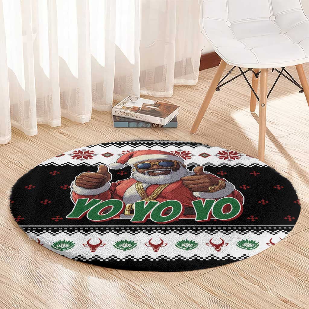South Africa Christmas Round Carpet Hip Hop Santa Claus LT05