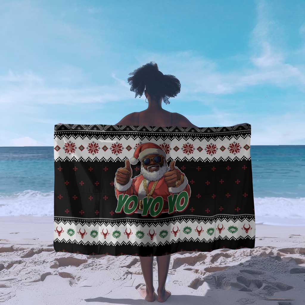 South Africa Christmas Sarong Hip Hop Santa Claus LT05