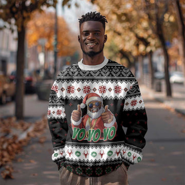South Africa Christmas Sweatshirt Hip Hop Santa Claus LT05