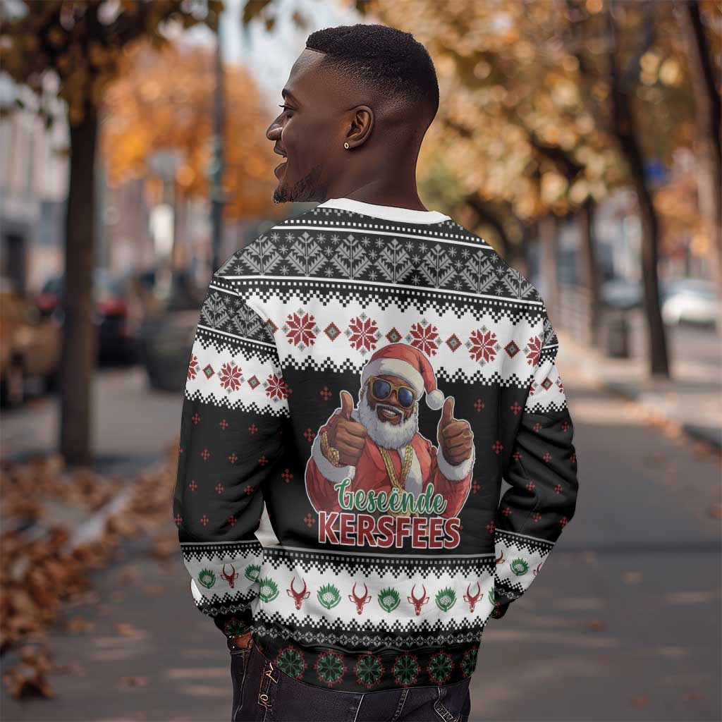 South Africa Christmas Sweatshirt Hip Hop Santa Claus LT05