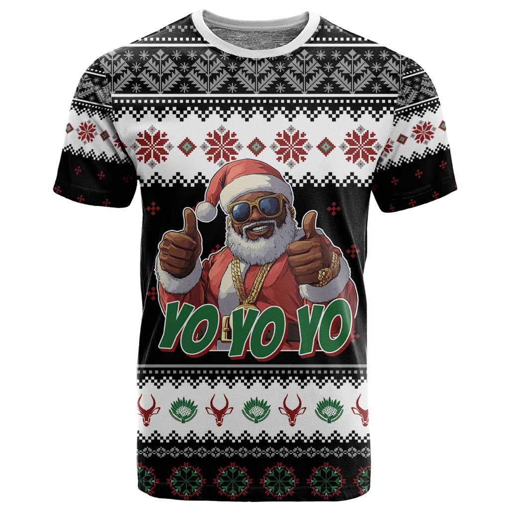 South Africa Christmas T shirt Hip Hop Santa Claus LT05