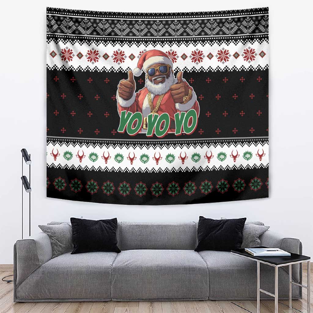 South Africa Christmas Tapestry Hip Hop Santa Claus LT05