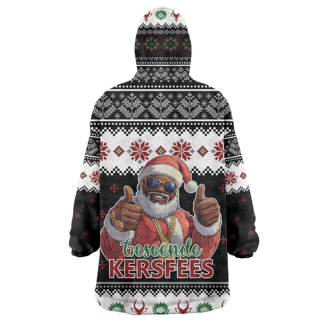 South Africa Christmas Wearable Blanket Hoodie Hip Hop Santa Claus LT05