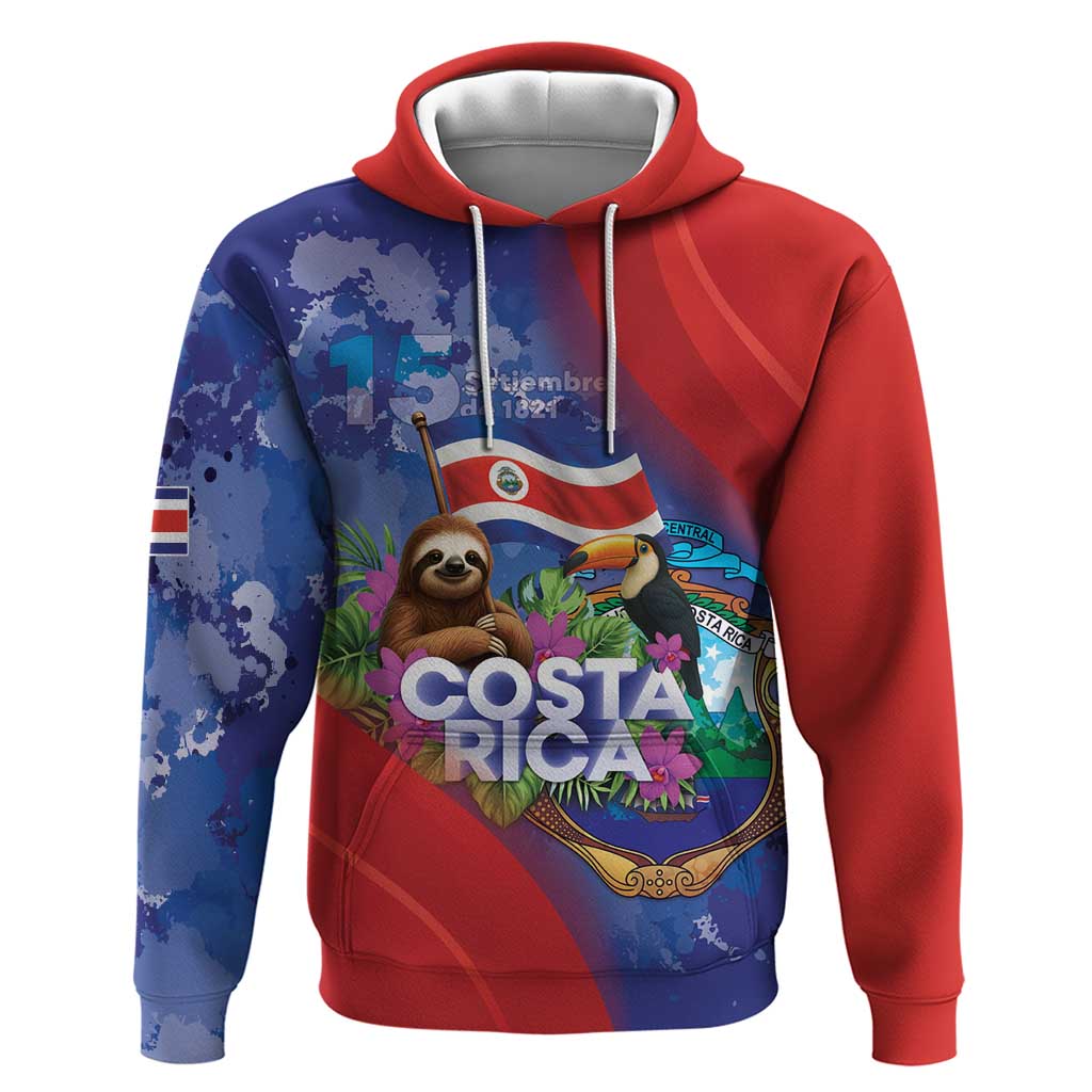 Costa Rica Independence Day Hoodie 204 Years Of Freedom LT05
