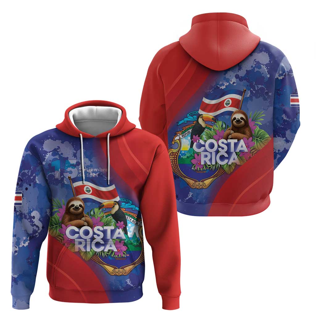 Costa Rica Independence Day Hoodie 204 Years Of Freedom LT05