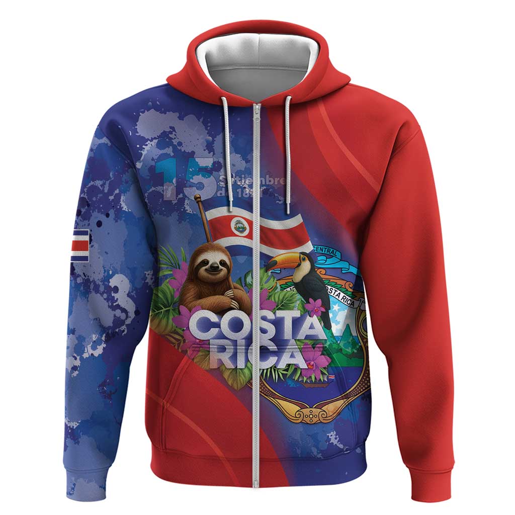 Costa Rica Independence Day Hoodie 204 Years Of Freedom LT05