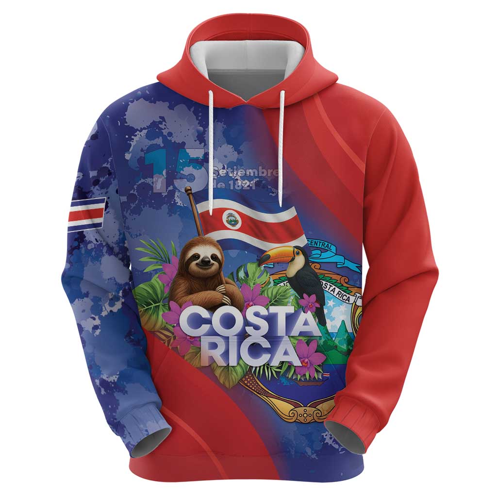 Costa Rica Independence Day Hoodie 204 Years Of Freedom LT05