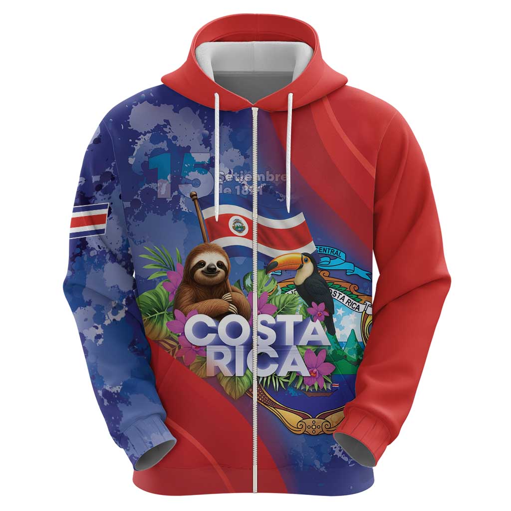 Costa Rica Independence Day Hoodie 204 Years Of Freedom LT05