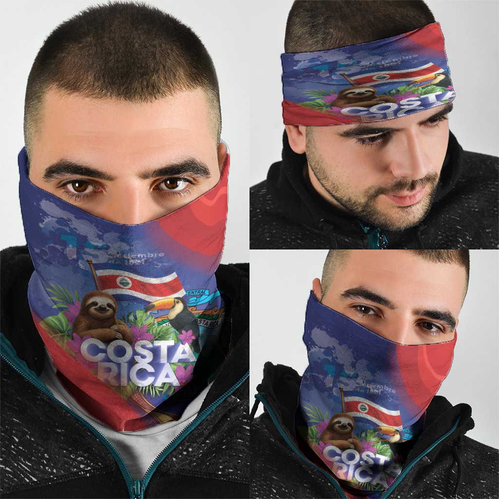 Costa Rica Independence Day Neck Gaiter 204 Years Of Freedom LT05