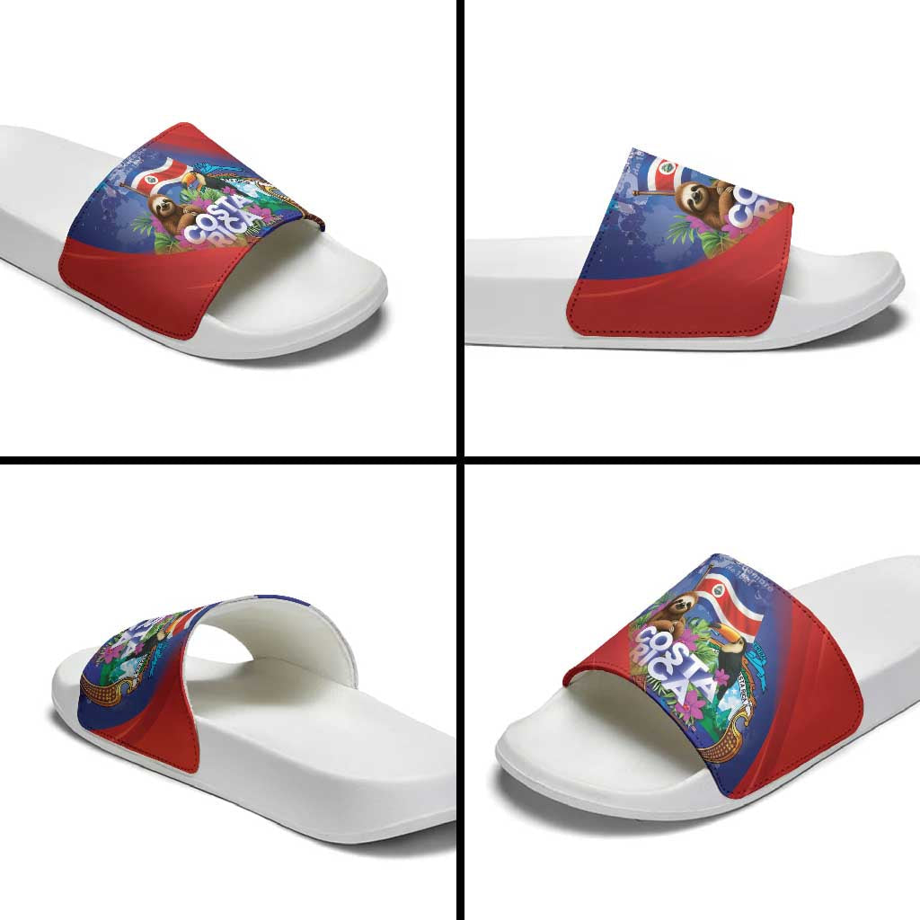 Costa Rica Independence Day Slide Sandals 204 Years Of Freedom LT05