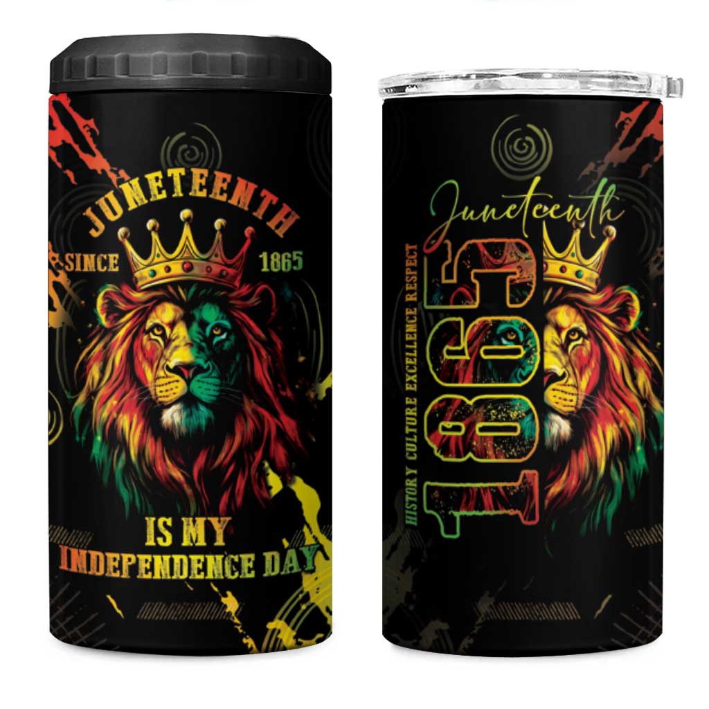 Juneteenth Is My Independence Day 4 in 1 Can Cooler Tumbler LT05