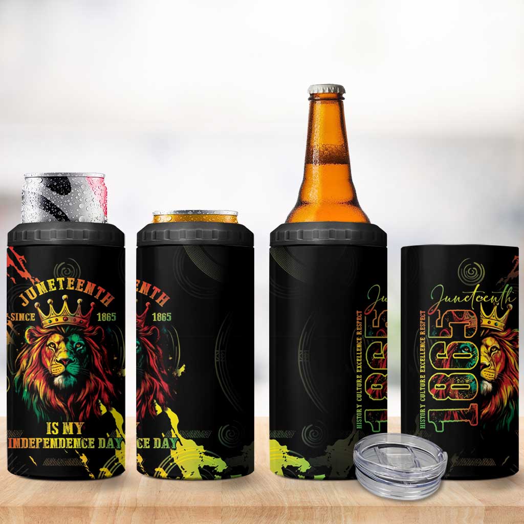 Juneteenth Is My Independence Day 4 in 1 Can Cooler Tumbler LT05