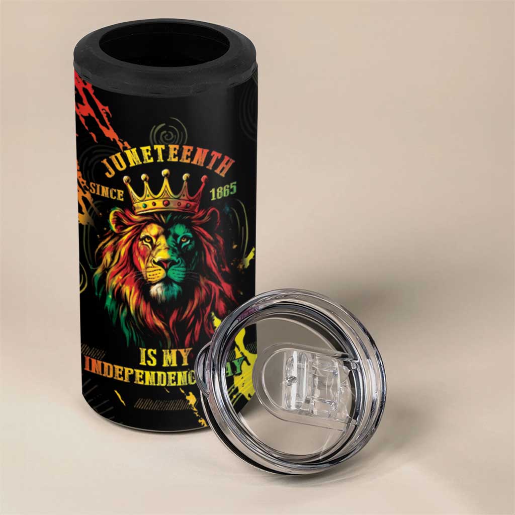 Juneteenth Is My Independence Day 4 in 1 Can Cooler Tumbler LT05