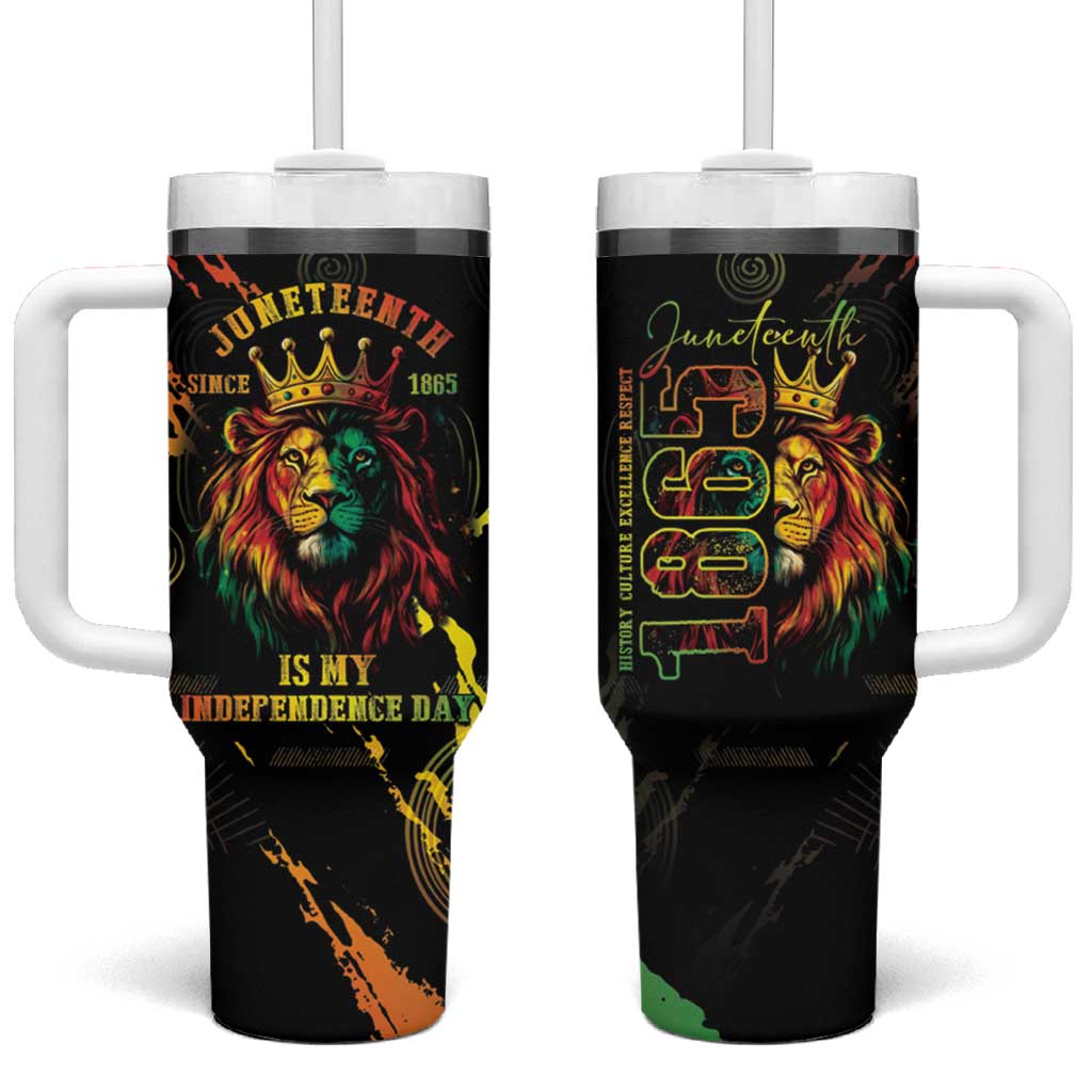 Juneteenth Is My Independence Day Tumbler With Handle LT05