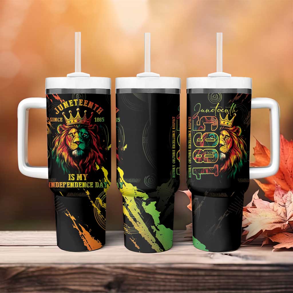 Juneteenth Is My Independence Day Tumbler With Handle LT05