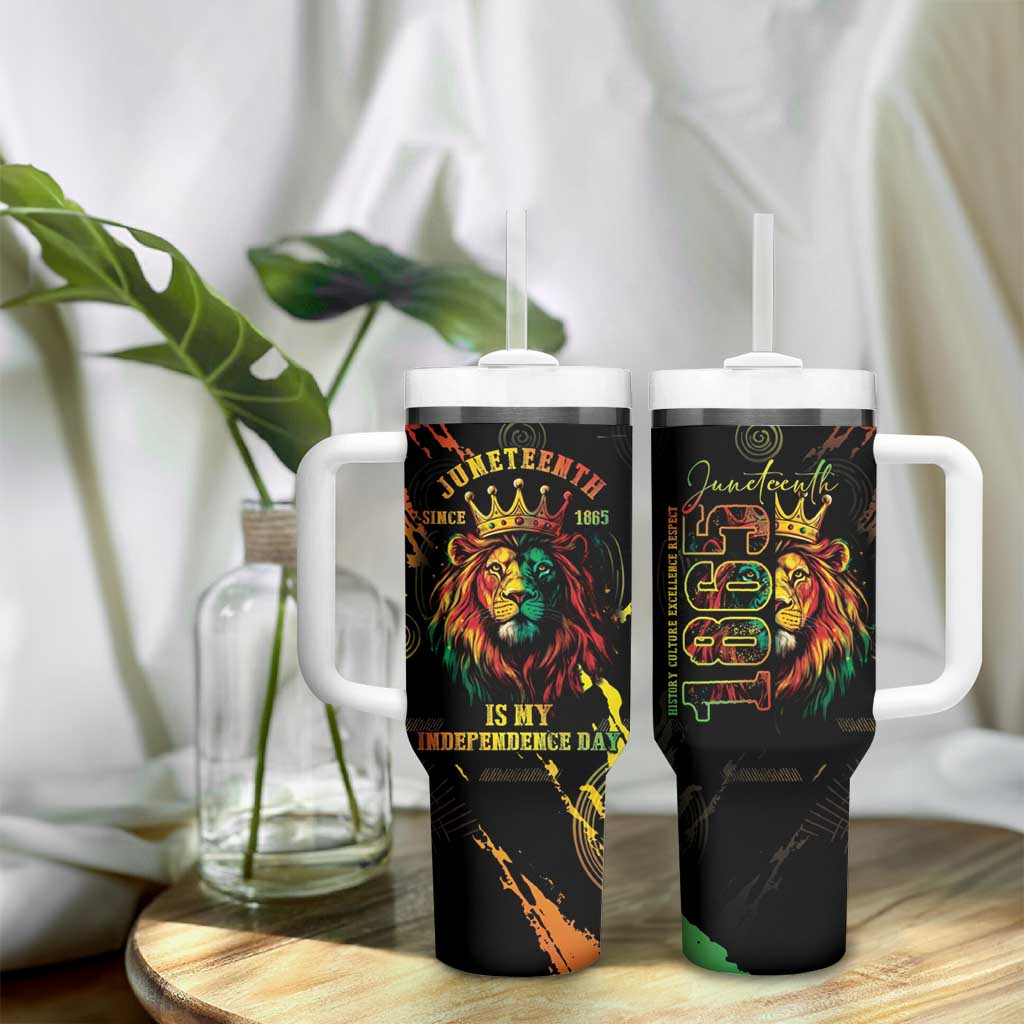 Juneteenth Is My Independence Day Tumbler With Handle LT05