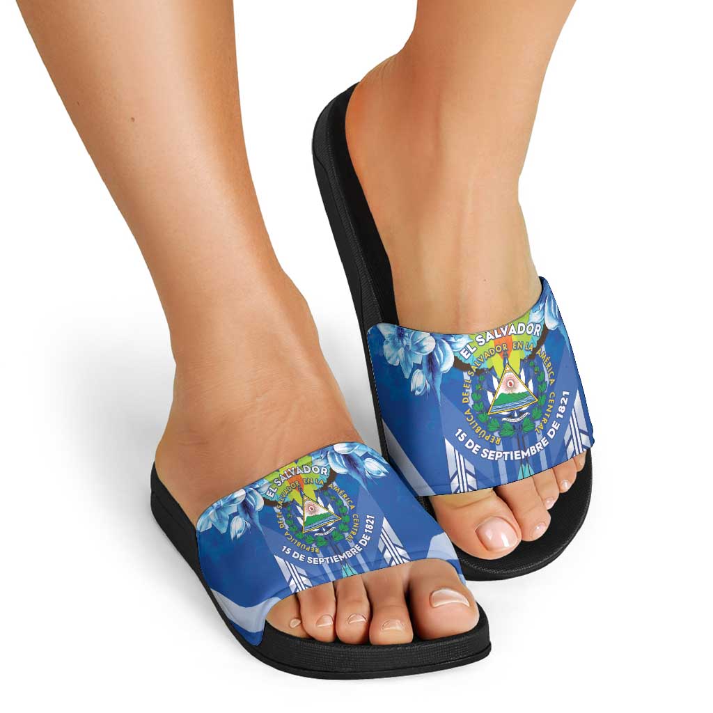 Viva El Salvador Slide Sandals Happy Independence Day LT05