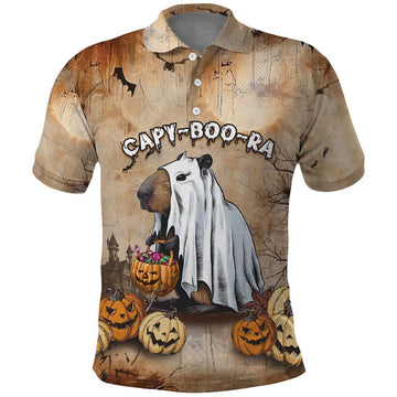 Halloween Capy Boo Ra Polo Shirt Spooky Bara Season LT05