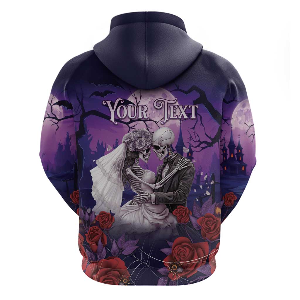 Personalised Halloween Skeleton Couple Hoodie Til Death Do Us Part LT05