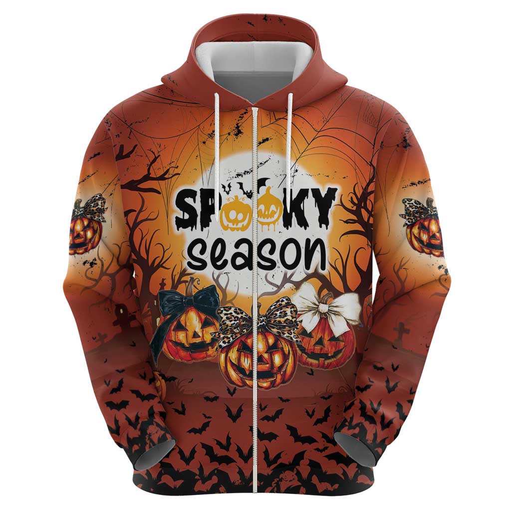 Coquette Pumpkin Halloween Hoodie It's Spooky Season LT05