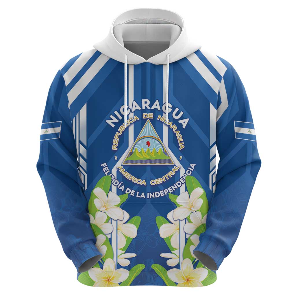 Nicaragua Independence Day 1821 Hoodie Coat Of Arms With Plumeria LT05