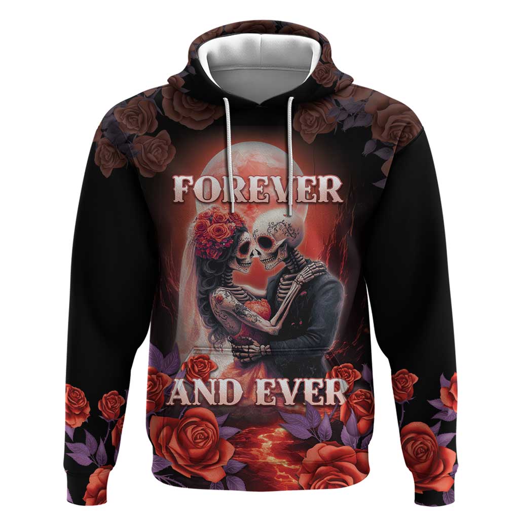 Personalised Day of Dead Couple Sugar Skull Hoodie Forever and Ever! LT05