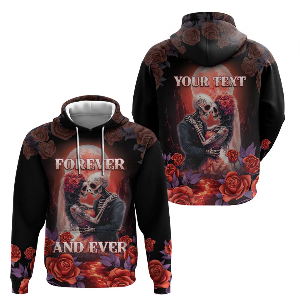 Personalised Day of Dead Couple Sugar Skull Hoodie Forever and Ever! LT05
