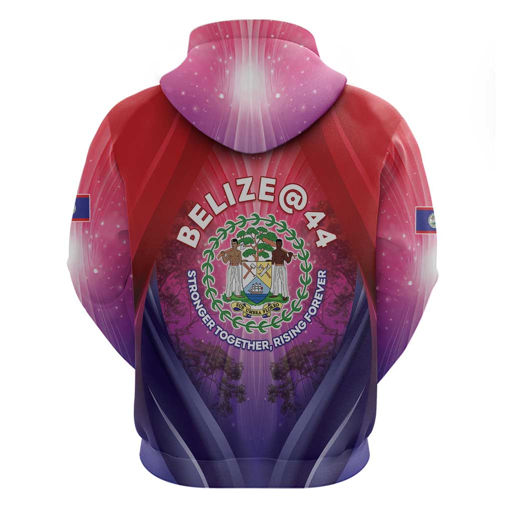 Belize 44th Independence Anniversary Hoodie Stronger Together Rising Forever LT05