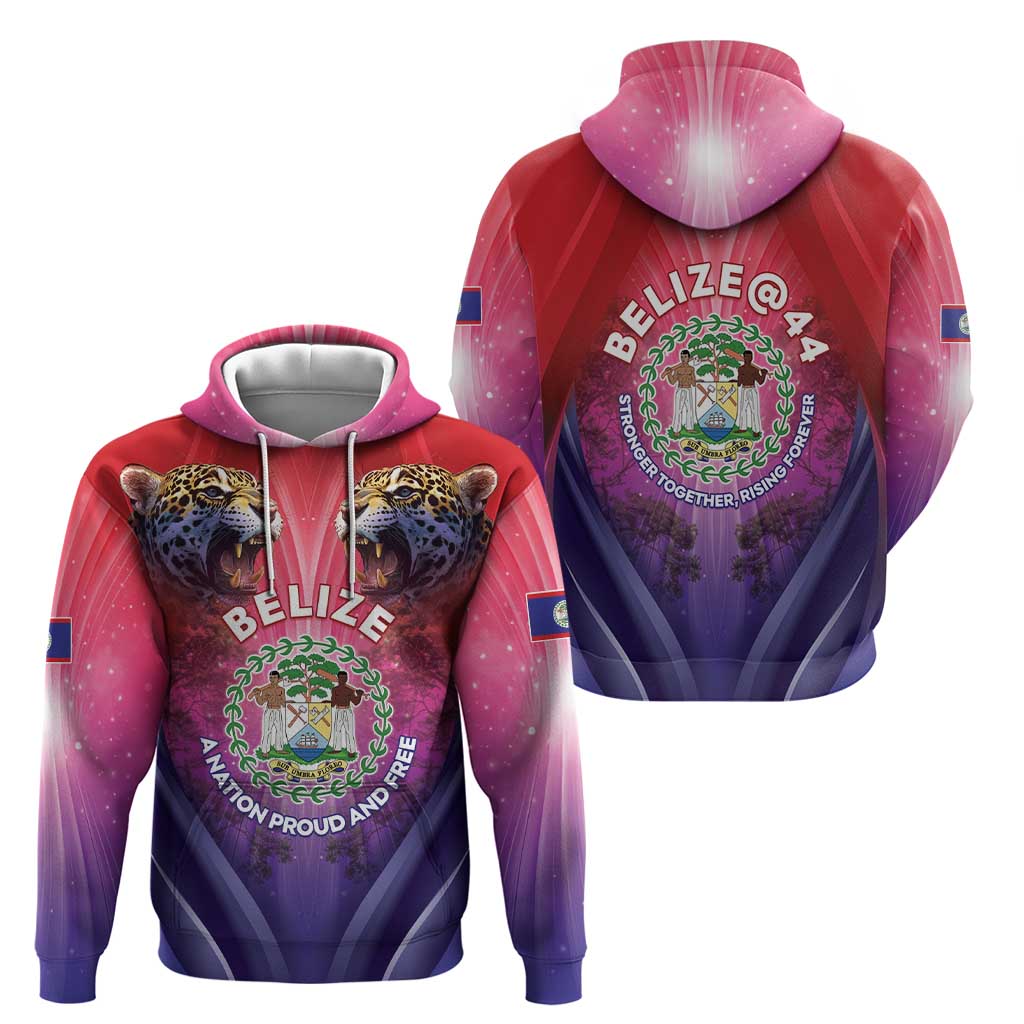 Belize 44th Independence Anniversary Hoodie Stronger Together Rising Forever LT05