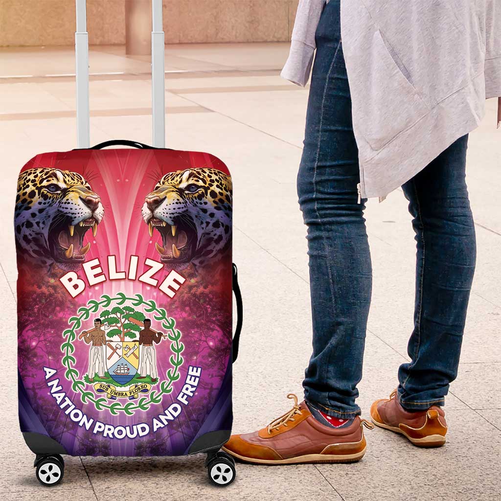 Belize 44th Independence Anniversary Luggage Cover Stronger Together Rising Forever LT05