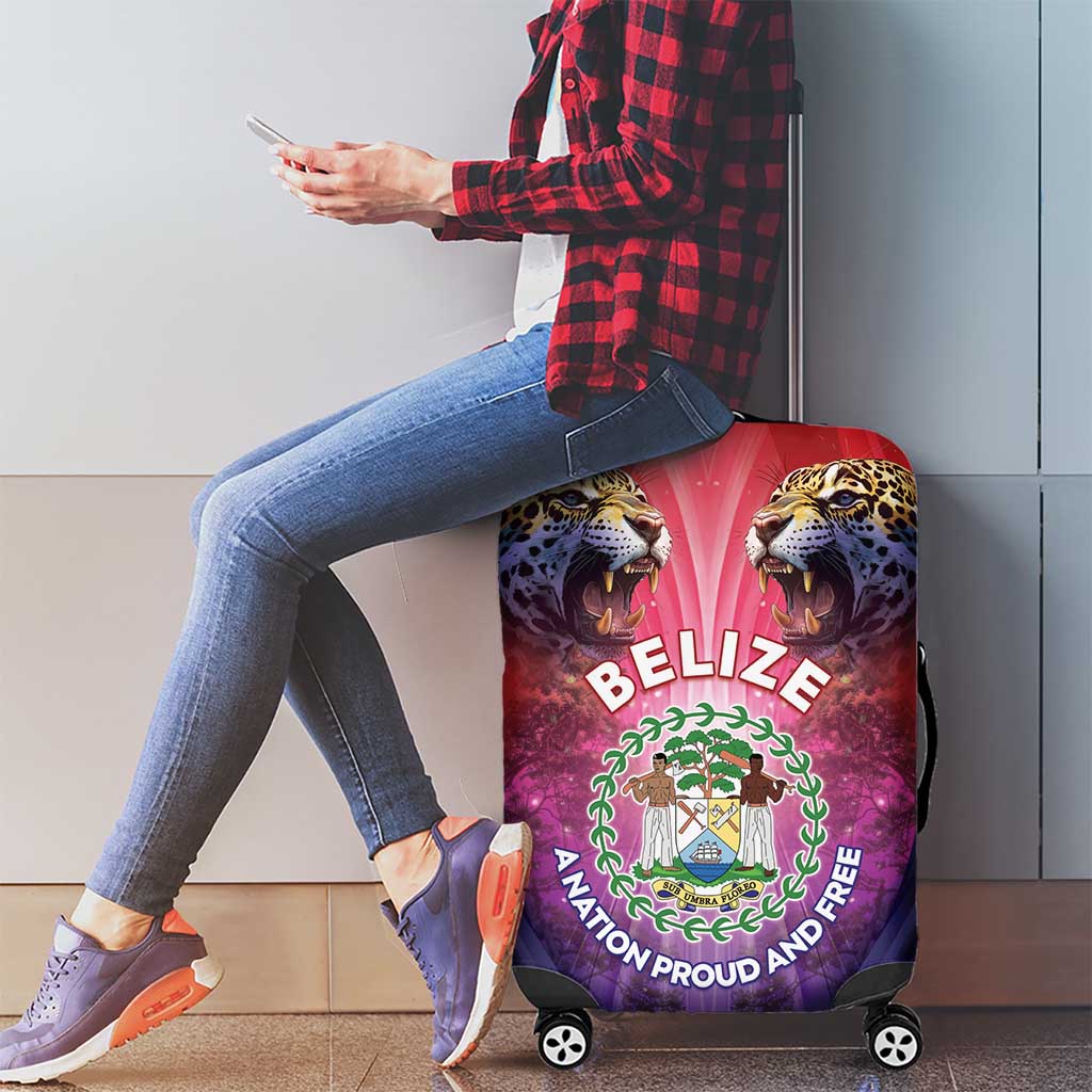 Belize 44th Independence Anniversary Luggage Cover Stronger Together Rising Forever LT05