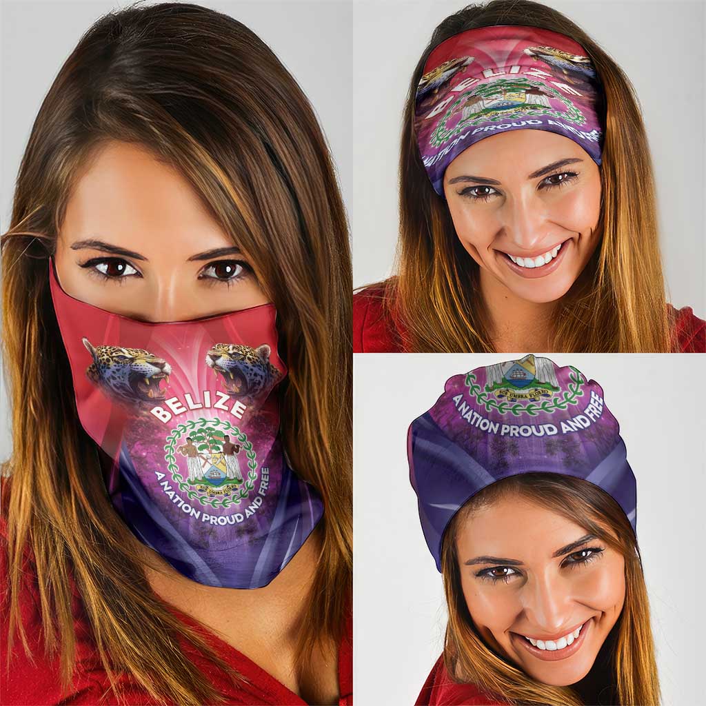 Belize 44th Independence Anniversary Neck Gaiter Stronger Together Rising Forever LT05