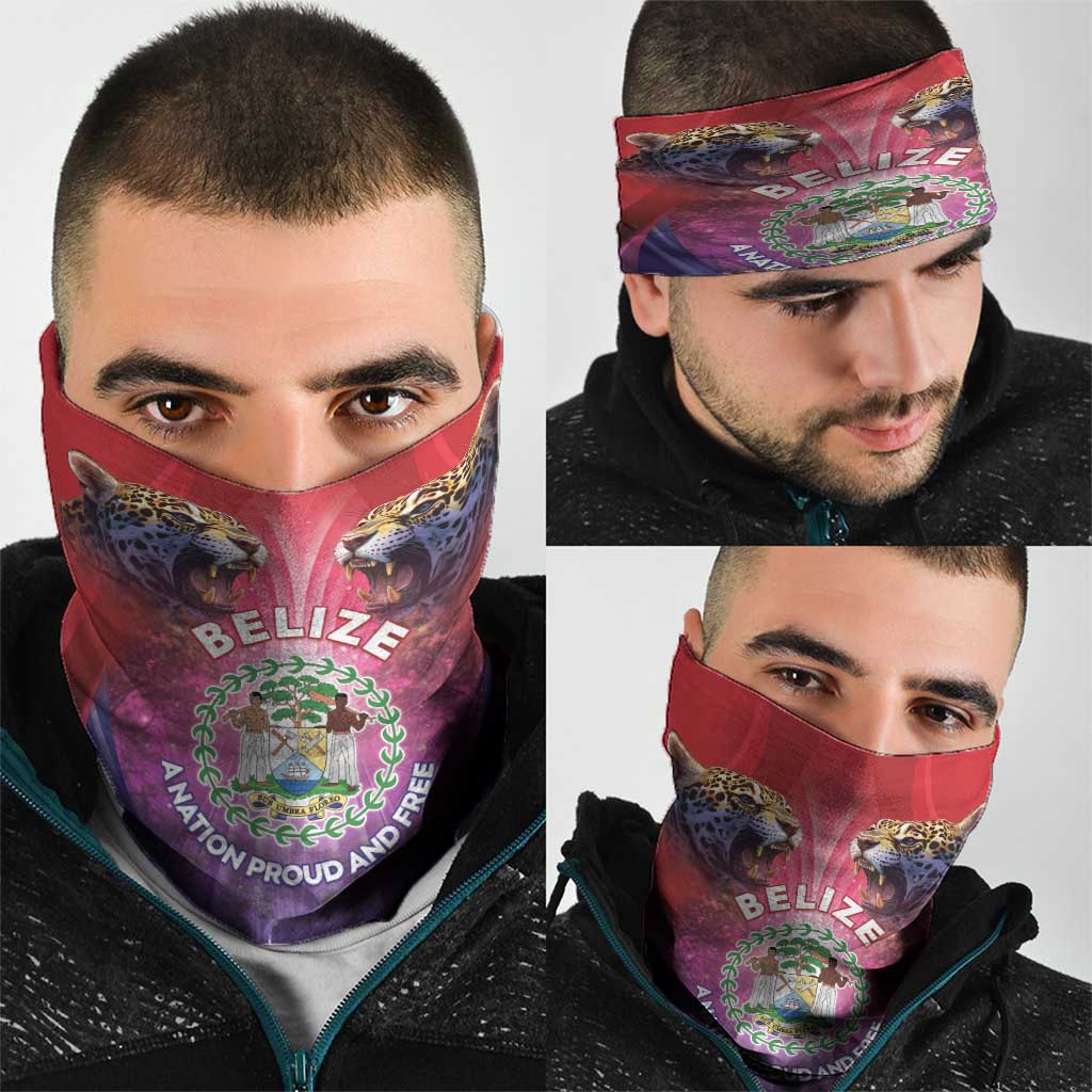 Belize 44th Independence Anniversary Neck Gaiter Stronger Together Rising Forever LT05