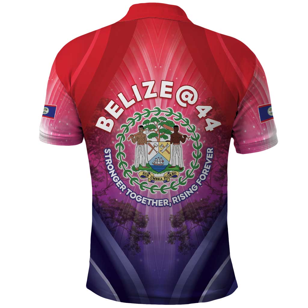 Belize 44th Independence Anniversary Polo Shirt Stronger Together Rising Forever LT05