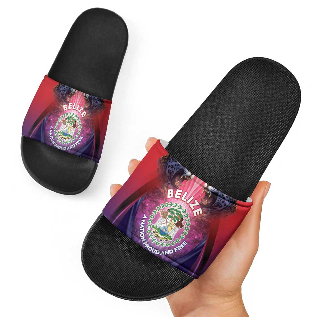 Belize 44th Independence Anniversary Slide Sandals Stronger Together Rising Forever LT05