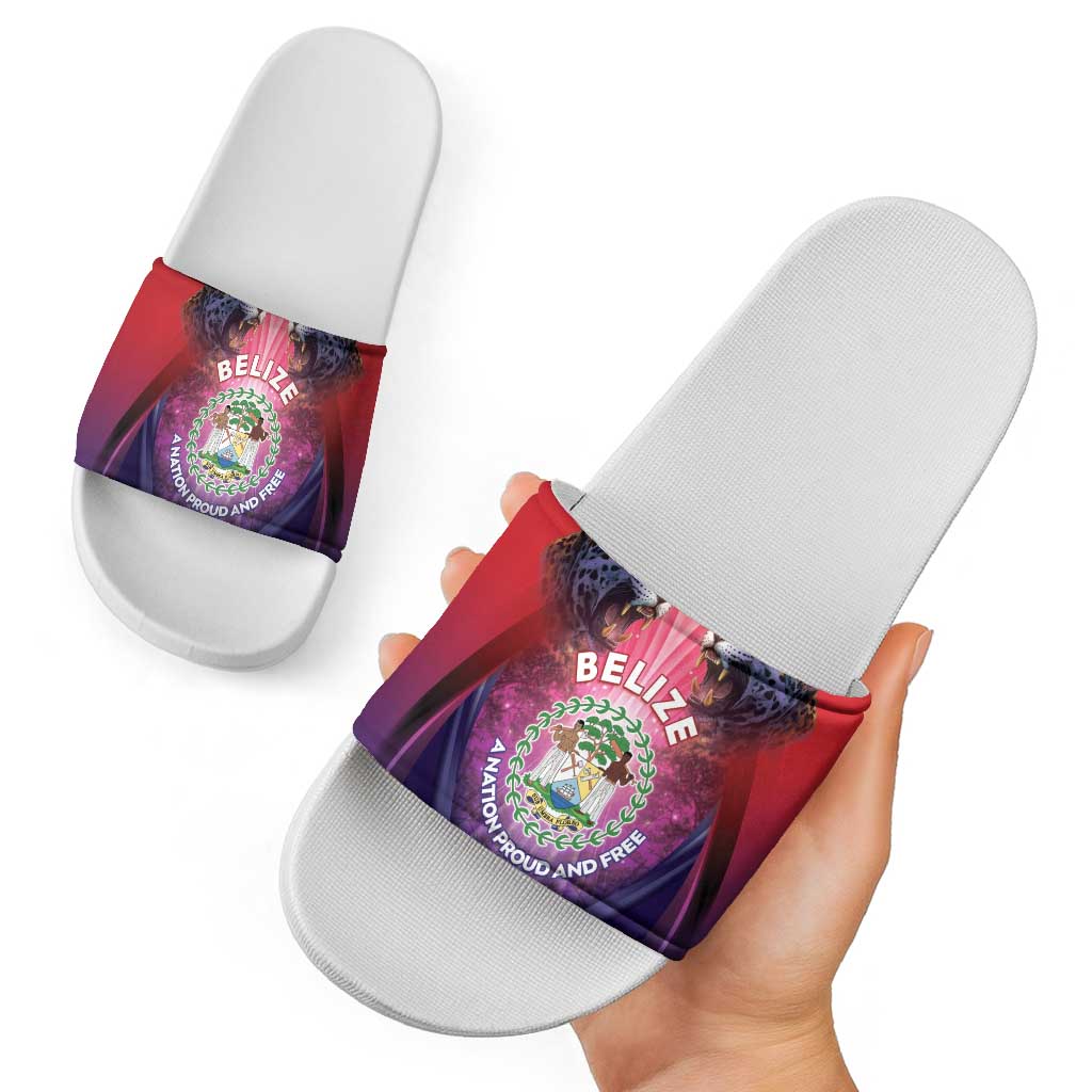Belize 44th Independence Anniversary Slide Sandals Stronger Together Rising Forever LT05