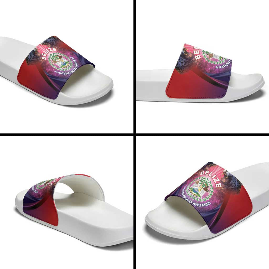 Belize 44th Independence Anniversary Slide Sandals Stronger Together Rising Forever LT05