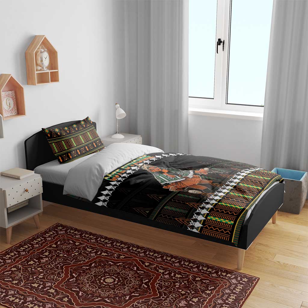 Ivory Coast Festival Of Masks Bedding Set Traditional Zaouli Dance LT05