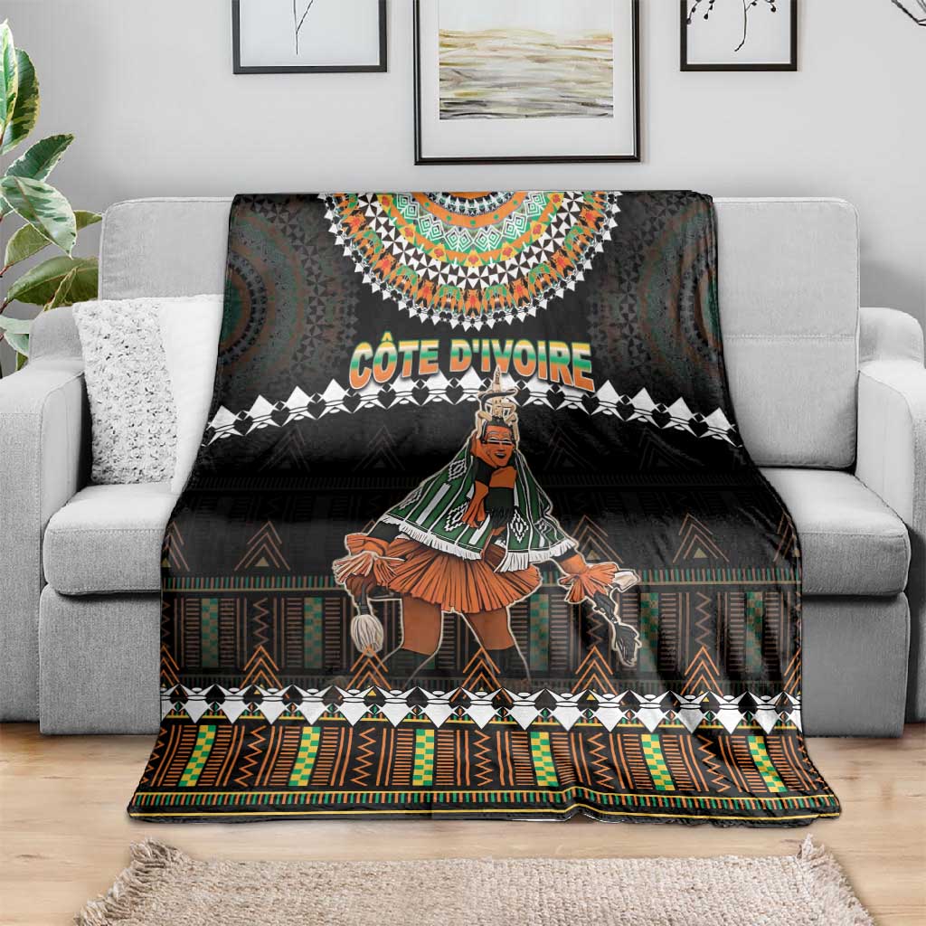 Ivory Coast Festival Of Masks Blanket Traditional Zaouli Dance LT05
