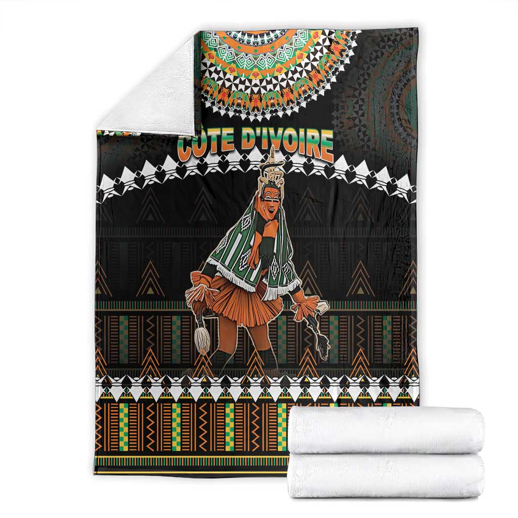 Ivory Coast Festival Of Masks Blanket Traditional Zaouli Dance LT05