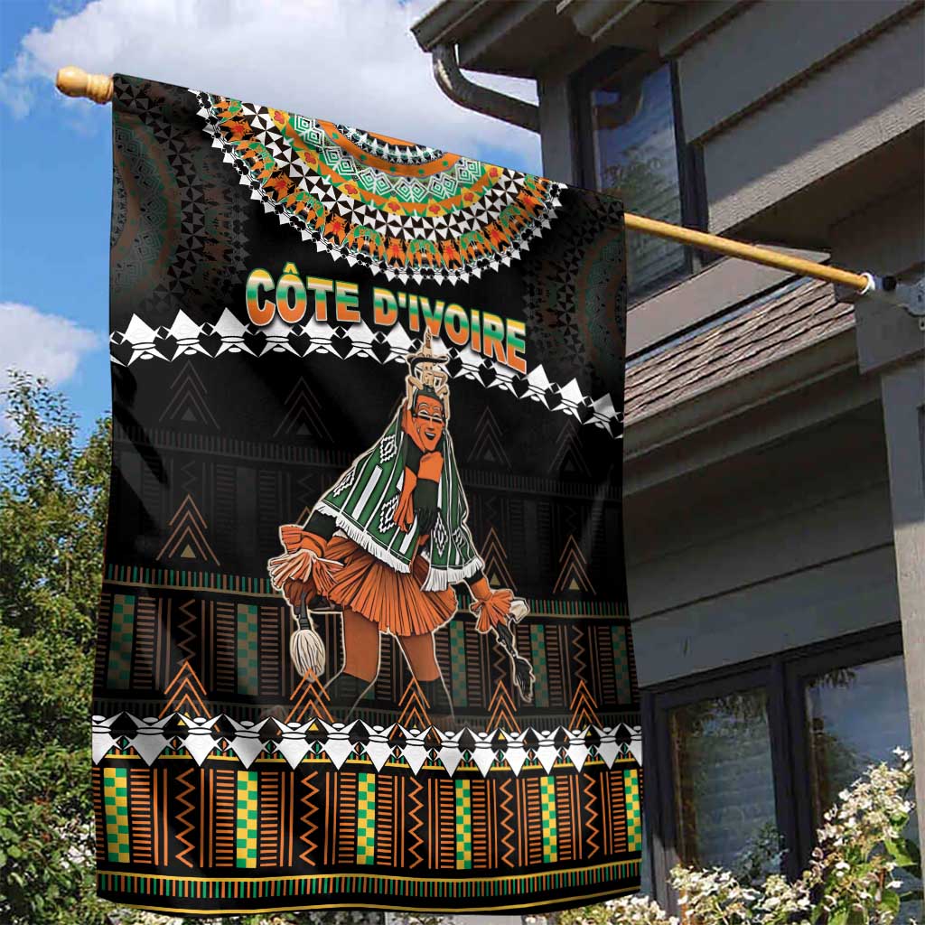 Ivory Coast Festival Of Masks Garden Flag Traditional Zaouli Dance LT05