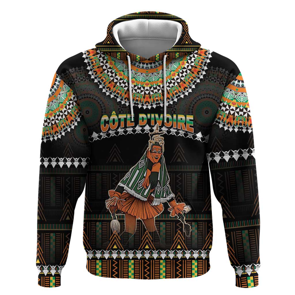 Ivory Coast Festival Of Masks Hoodie Traditional Zaouli Dance LT05